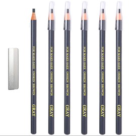 Waterproof Eyebrow Pencils Brow Pencil Set For Marking, Filling And Outlining, Tattoo Makeup And Microblading Supplies Kit-Permanent Eye Brow Liners In (Gray)