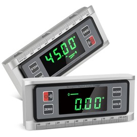 Beaspire Livella Digitale Professionale Magnetica, Inclinometro con Display LED e Base a V, Struttura in Lega di Alluminio, Compatta per Falegname, Auto e Misurazioni Edilizie