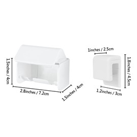 Toothbrush Holder Wall Mounted with Cover for Bathroom, 2 Slots Toothbrush Storage Organizer for Shower, Self Adhesive Toothbrush Hanger with Toothpaste Clip