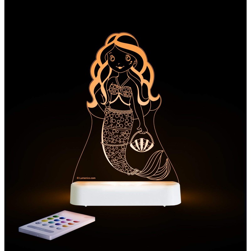 Aloka SleepyLights, Nightlight, Remote Control Included, Mermaid