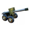 4-Wheels Heavy Duty Mini Cannon with Recoil Mechanism, Desktop Ornament