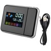 Projection Alarm Clock,Digital LED Weather Forecast Projector Calendar Humidity Display