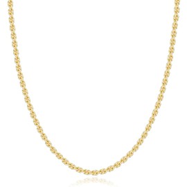 Reoxvo Gold Rope Link Chains for Men - Cool Hip Hop Chain Necklace - Stainless Steel Men's Chain Necklace - 24 inch