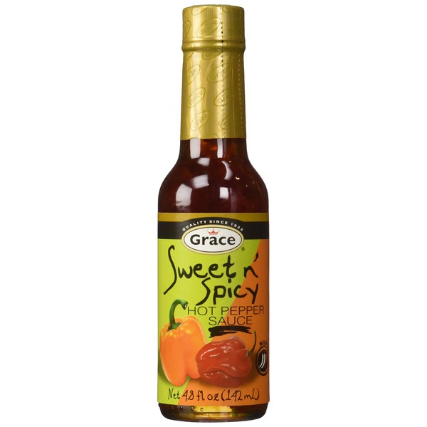 Grace Sweet N' Spicy Hot Pepper Sauce Mild 142ml, 5oz, Made in Jamica
