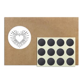 .5" Circle Match Striker Stickers 12 Pieces | Charcoal Strike Paper With Adhesive Pre-Cut in Circles for Easy Lighting | Also Available in Bumble/Dotted Pattern or Brown & Many Sizes