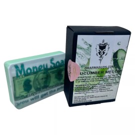 Dharma Suds Money Soap Cucumber melon scented, square soap 4 oz with Real Cash Inside 1-50