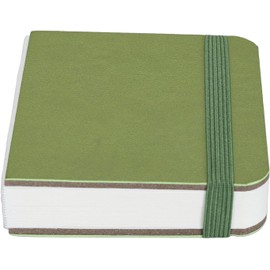 LimCryspp Cuaderno de Bocetos de Acuarela Manual Pequeño Papel para Llevar Mini Cuaderno de Bocetos Bolsillo con Bolsillo Cuaderno de Bocetos de Artista Blanco Miniatura Michelan para (Verde)