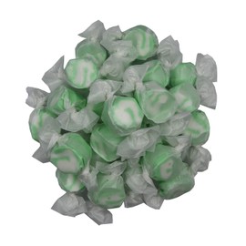 Gourmet Soft and chewy Salt Water Taffy Candies - Individually Wrapped - Bulk bags (Spearmint, 1 Pound (Pack of 1))