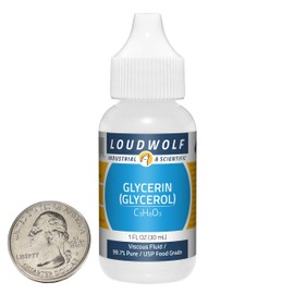 Loudwolf Glycerin 1 Fluid Ounce Dropper Bottle / 99.7% Pure USP Food Grade/Viscous Fluid