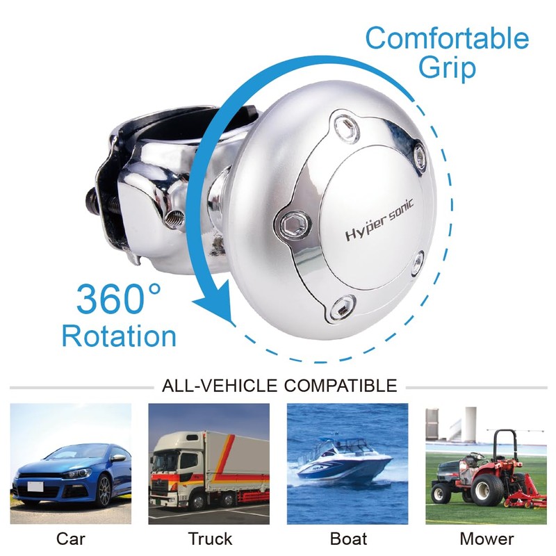 Hypersonic Car Steering Knob Power Handle Steering Wheel Spinner for