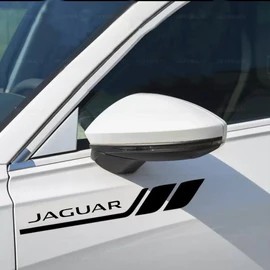 Jaguar Fender Emblem Door Sticker Body Rear Side Glass Side Skirt Improve Appearance Cool Hide Scratch Heat Resistant Reflective Waterproof (Black)