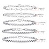 5 Pcs Chain Bracelets for Men Women - Sturdy Stainless