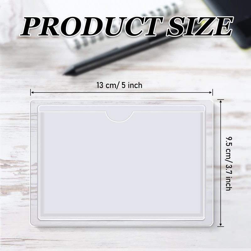 Fainne 240 Pcs Self Adhesive Index Card Pockets with Top