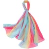 Nuofengkudu Ladies Rainbow Long Scarves Chiffon Scarfs Soft Lightweight Thin