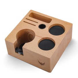 58mm Compact Espresso Tamping Station V3 – Portafilter Stand and Coffee Accessories Organizer for Espresso Machines with Tamper Holder, Distributor Slot, and Multi-Accessory Storage