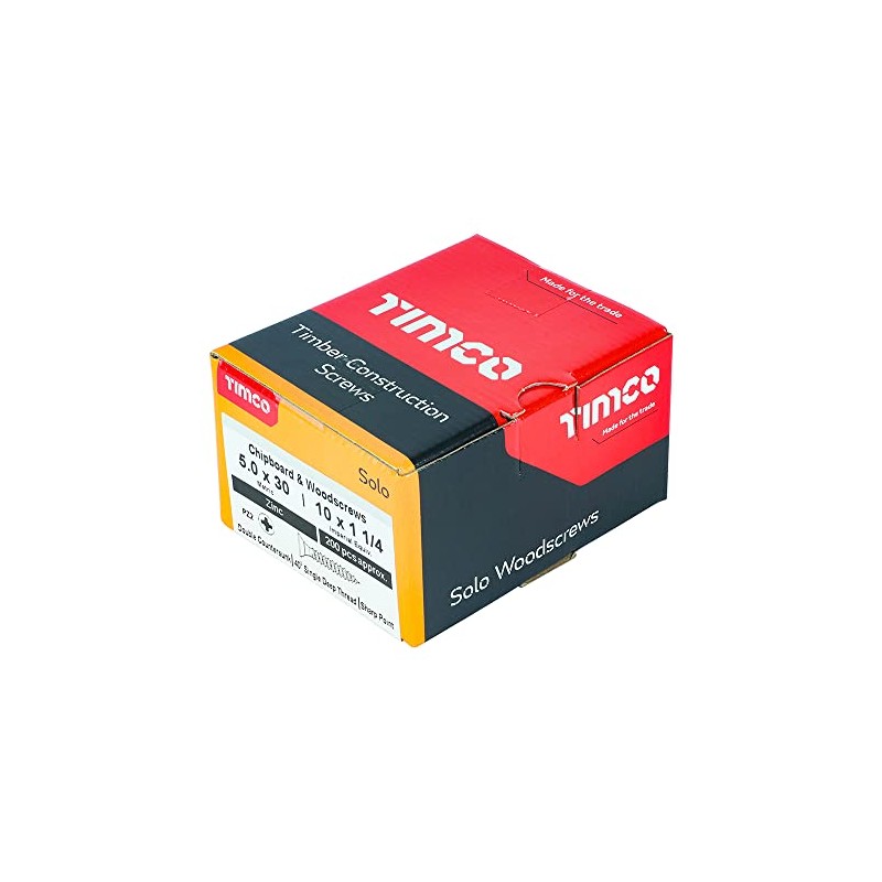 TIMCO Solo Chipboard & Woodscrews - PZ - Double Countersunk