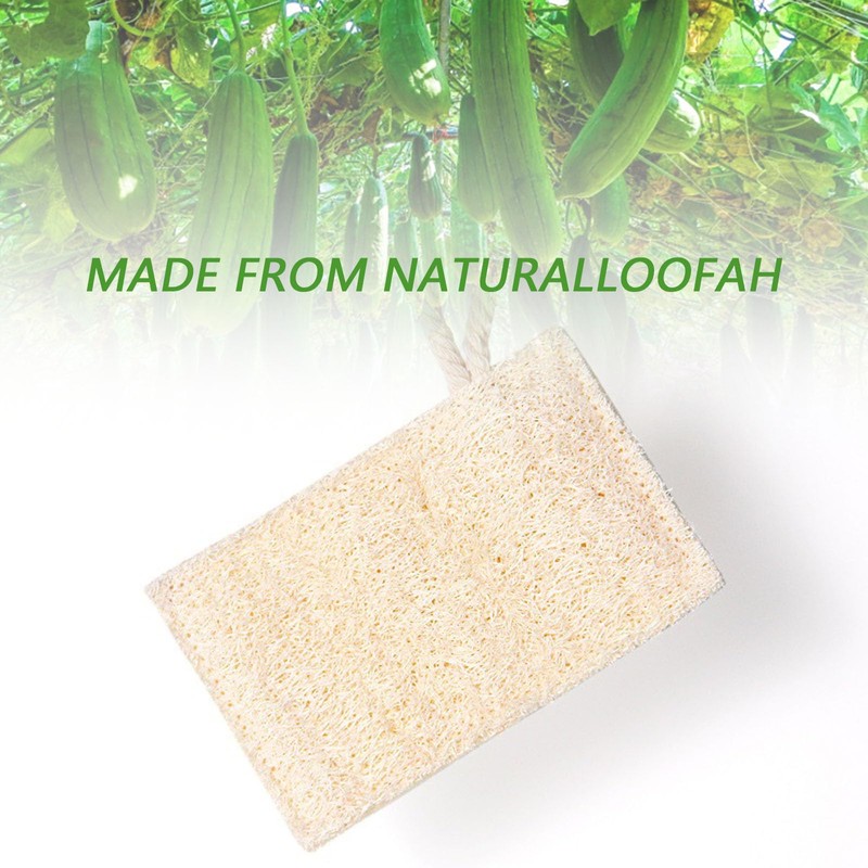 6Pcs Kitchen Loofah Sponge Organic Dishwashing Sponge Biodegradable Natural Fiber