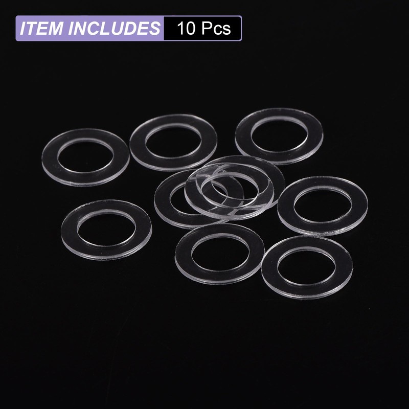 PATIKIL Nylon Flat Washers 8mm ID, 13mm OD, 0.8mm Thick