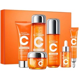 Vitamin C Toner, 4.58 Fl Oz Face Toner Set, Hydrating Facial Toner, Vitamina C Anti-Aging Wrinkle Serum (Set)