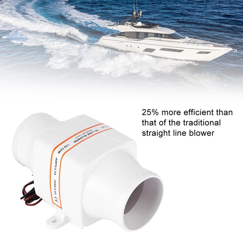 3inch Motor Boat Blower, Inline Duct Fan, Marine Silent Fan,
