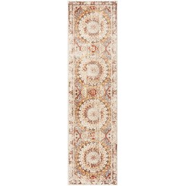 SAFAVIEH Persian Collection Runner Rug - 2'2" x 8', Cream & Rust, Oriental Distressed Design, Non-Shedding & Easy Care, Ideal for High Traffic Areas in Living Room, Bedroom (VTP412R)