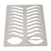 Sonew Eyebrow Lip Stencil, Brushed Silver, Thickened, Stainless Steel, Reusable
