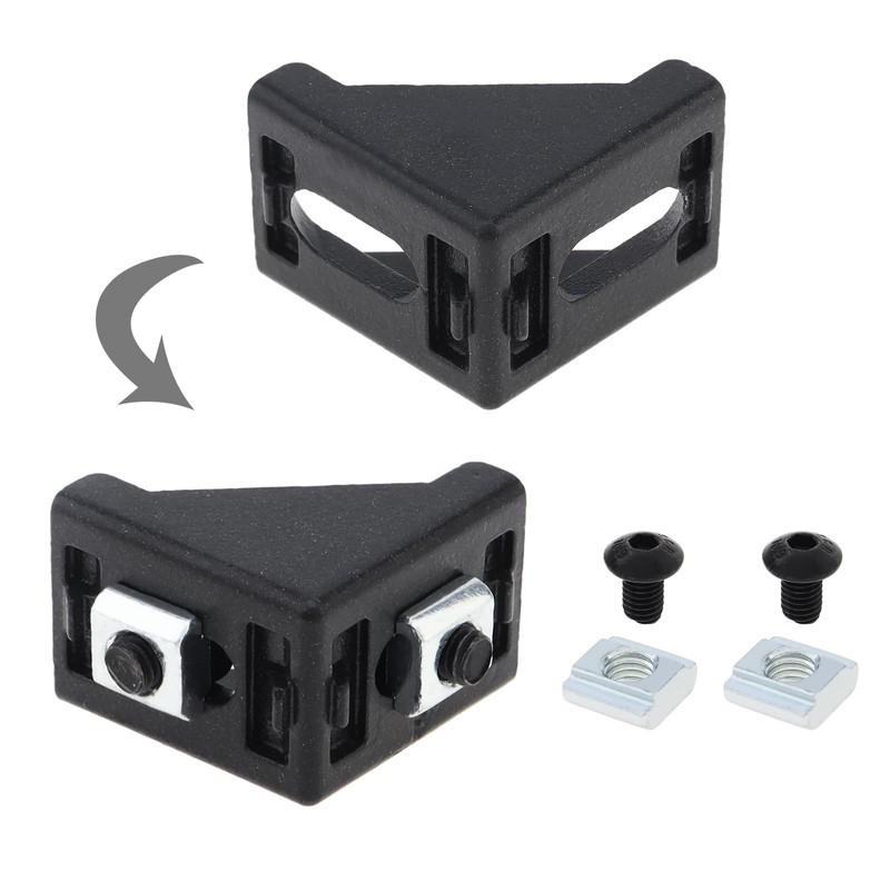 20 Sets 2020 Series Aluminum Extrusion Profile Corner Bracket, CLAHJQX