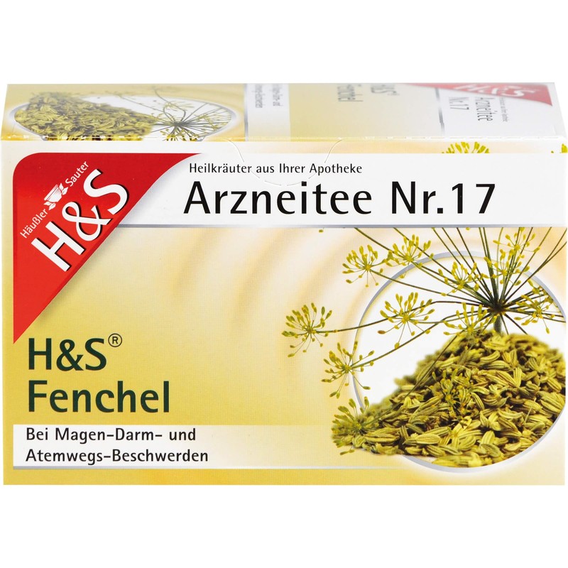 H&S Fennel Tea Unmixed Filter Bags 20 x 2.2 g
