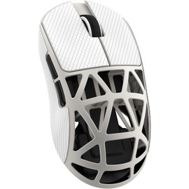 ATTACK SHARK R2 45g Superlight Magnesium Alloy Mouse, PixArt PAW3950 Sensor, 42000DPI, 8000Hz Wireless Polling Rate, 2.4G/BT/Wired Gaming Mouse, Programmable Mice with Coiled Cable, PC/Mac, Creamy