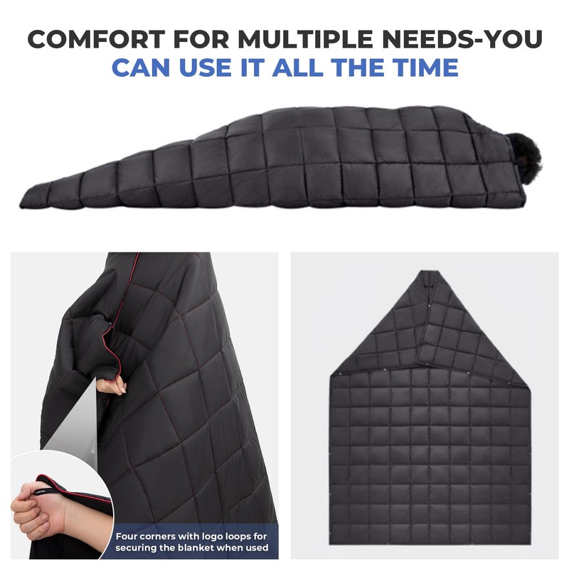 KingCamp Down Camping Blanket, Lightweight Travel Blanket for Outdoor Camping,