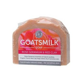 Harmony Soapworks Rose Geranium and French Red Clay Goats Milk Soap 140g