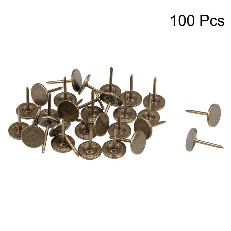 sourcing map Upholstery Nails 11 mm x 17 mm Flat