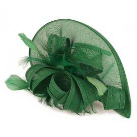 Cizoe Fascinators for Women Tea Party Hats Derby Feather Fascinator Headbands Wedding with Hair Clip(A-Green)