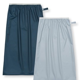 Nora's Nursery Pail Liner for Cloth Diapers - Reusable and Washable - Fits all Standard Diaper Pails - Waterproof Pail Liner with Strap for Diaper Pails, Laundry & Kitchen Garbage Cans (Sea - 2 Pk)