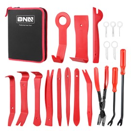 ‎DNA MOTORING TOOLS-00246 Car Trim Removal Tool Kit, Clip Plier Upholstery Remover Set for Auto Door Panel Audio Dashboard, with Storage Bag, Red
