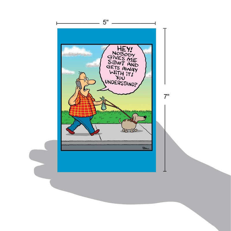 NobleWorks Dog Walker - Father's Day Greeting Card with Envelope