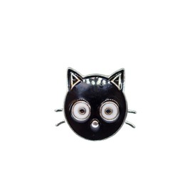 Miniblings Cat Head Brooch Cat Head Cat Brooch Pin Click - Handmade Fashion Jewellery I Lapel Pin Button Pins, Metal