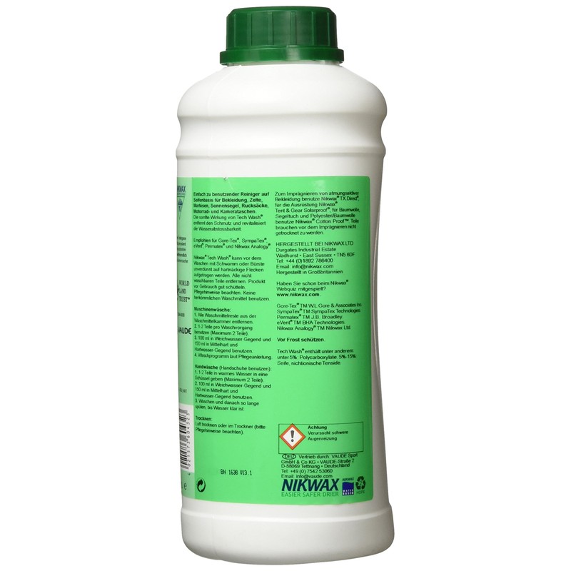Nikwax Tech Wash, Unisex adult, 30009-00, 000, 1 litre