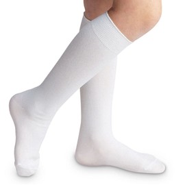 Jefferies Socks Big Girls' Seamless Cotton Knee High (Pack of 6), White, Large