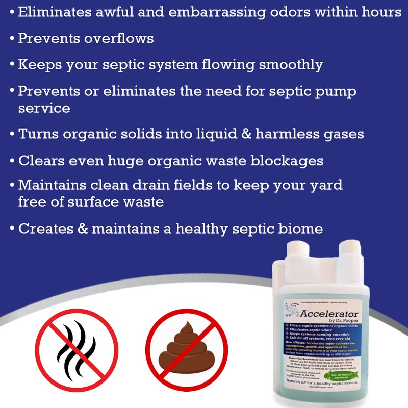 Dr. Pooper Accelerator Septic Tank Treatment - Environment-Friendly Septic System