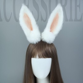 Faylay Bunny Ear Women Rabbit Animal Ears Furry Headband Party Accessories (JNTE)