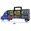 ECCRIS Friction Powered Transport Carrier Truck Toy Car with 6