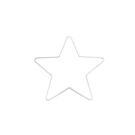 Glorex 6 1294 412 - Metal Star Frame for Crafts, approx. 20 cm, White-Coated, Ideal for Dream Catchers, Macrame, Wall Decoration and Floristry