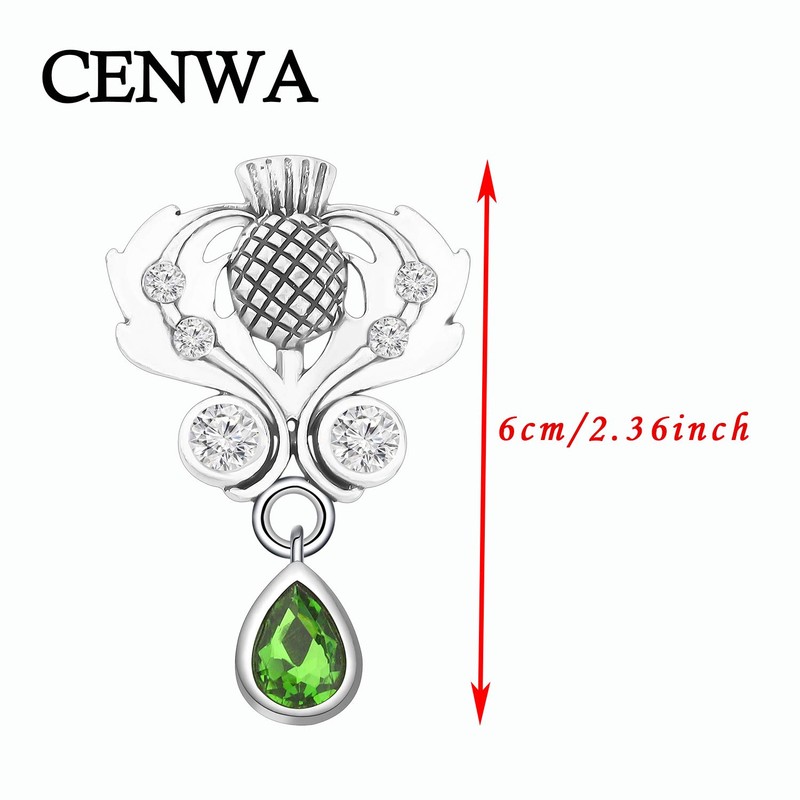 CENWA Outlander - Broche de cardo escocés con diseño de