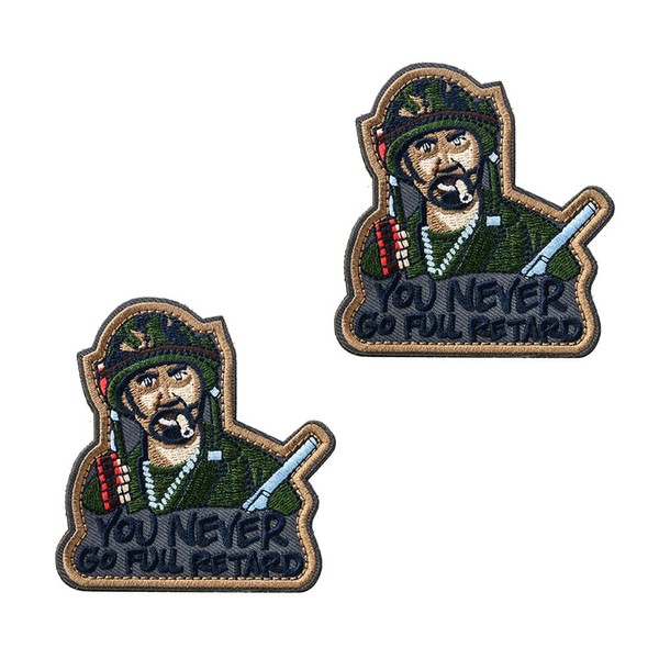 2 PCS You Never Go Full Humorous Patches with Hook