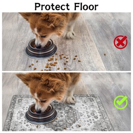 Pet Food Mats for Floor, Absorbent Dog Mat for Food and Water Dispenser Mat, Dog Food Mat Quick Dry Cat Food Mat Pet Supplies