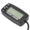 LCD Backlit Gauge Resettable Inductive Tachometer Hour Meter for 2/4