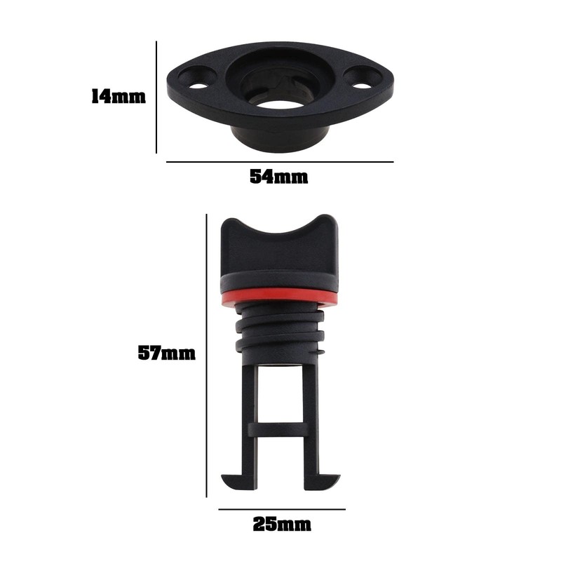 eMagTech 4Pcs Nylon Kayak Drain Plugs Replacement Kayak Scupper Plugs