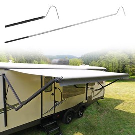 1 Pack Portable RV Awning Opener Puller - Easy Reach Rod Pole for Tent Shelter Camper Canopy - Telescopic Puller Extends from 18 to 66 cm with Multi-Section Locking (1 Pack)