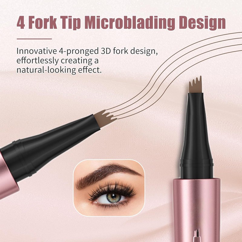 Eyebrow Pen - Microblading Eyebrow Pencil with 4 Micro-Fork Tip